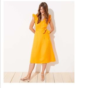 Cutout Button Back Midi Dress